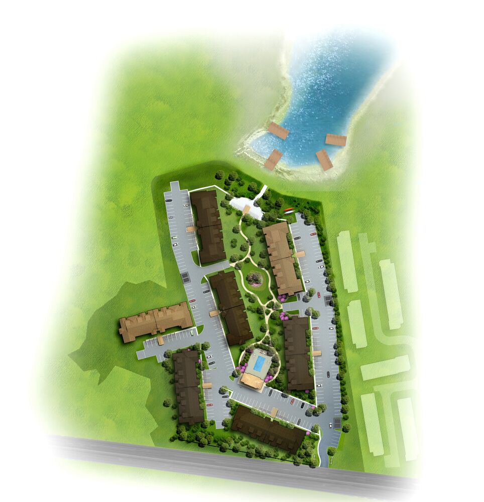 Site Plan Rendering - Landscape