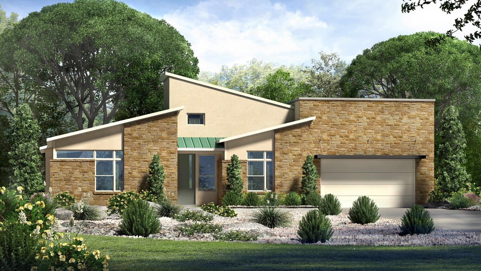 Exterior Rendering - Single Family House - Barnard Regent