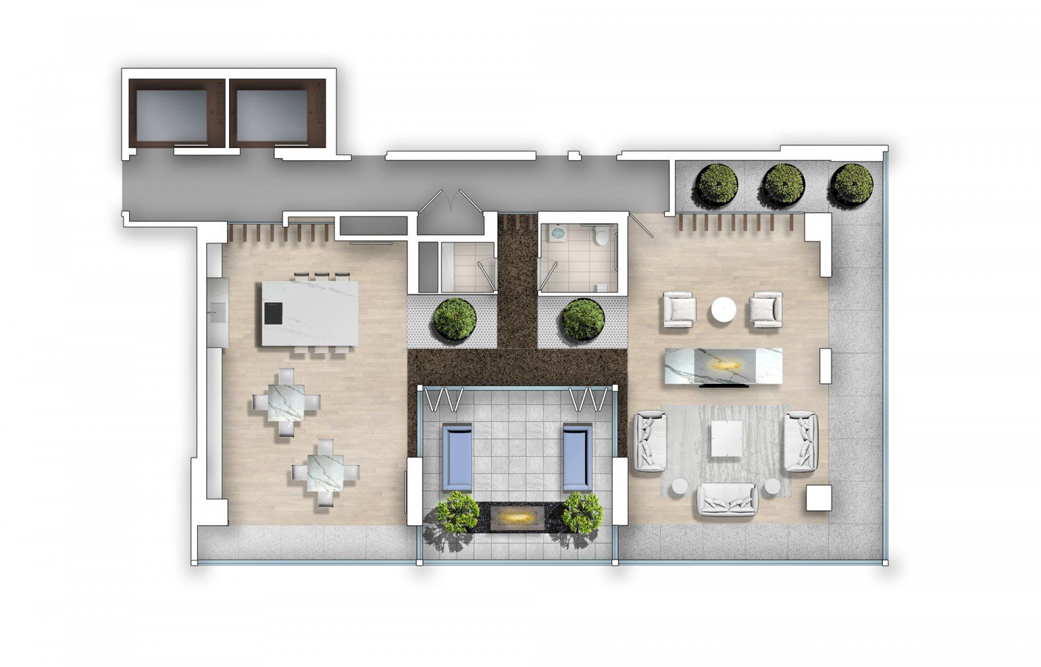 Floor Plan Rendering - Terrace