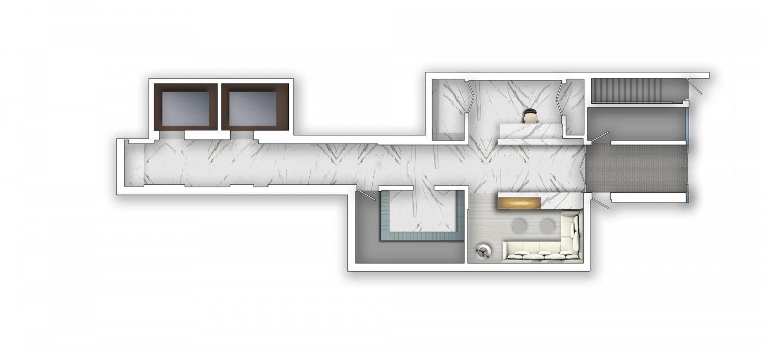 Floor Plan Rendering - Lobby