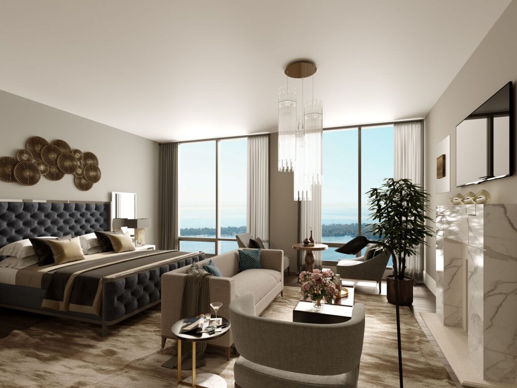 Interior Rendering - Modern Master Bedroom by Tridel Ten York Condos