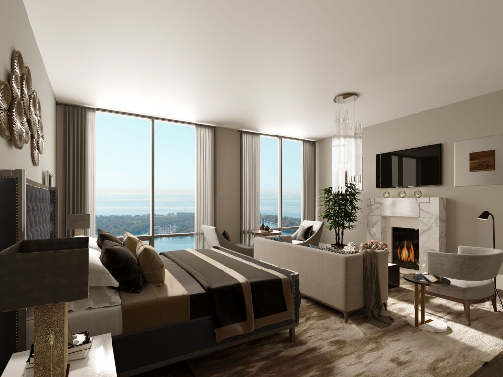 Interior Rendering - Modern Master Suite by Tridel Ten York Condos