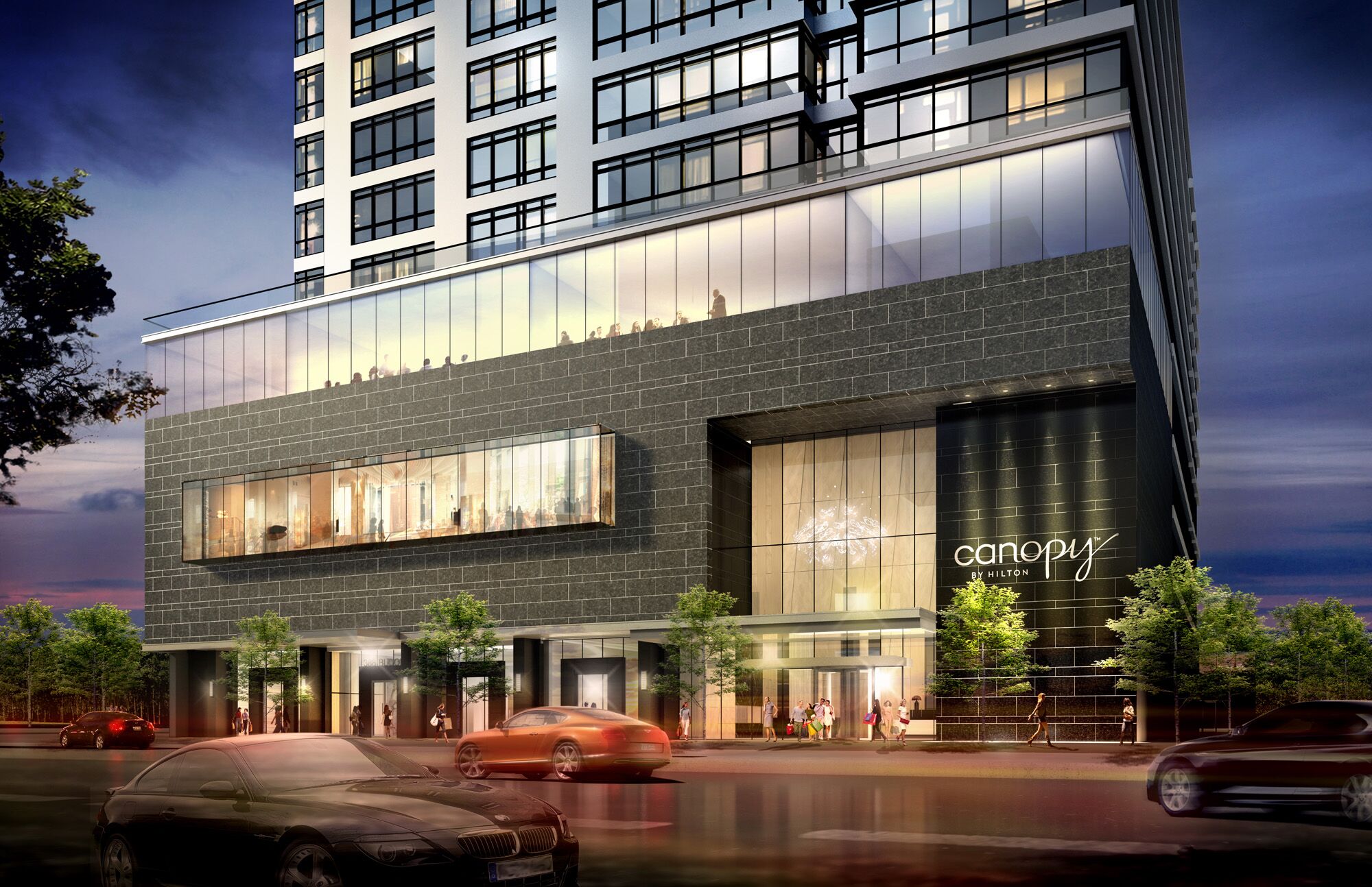 Exterior Rendering - Condo - Canopy by Hilton Toronto Architectural 3D Rendering | Aareas Interactive