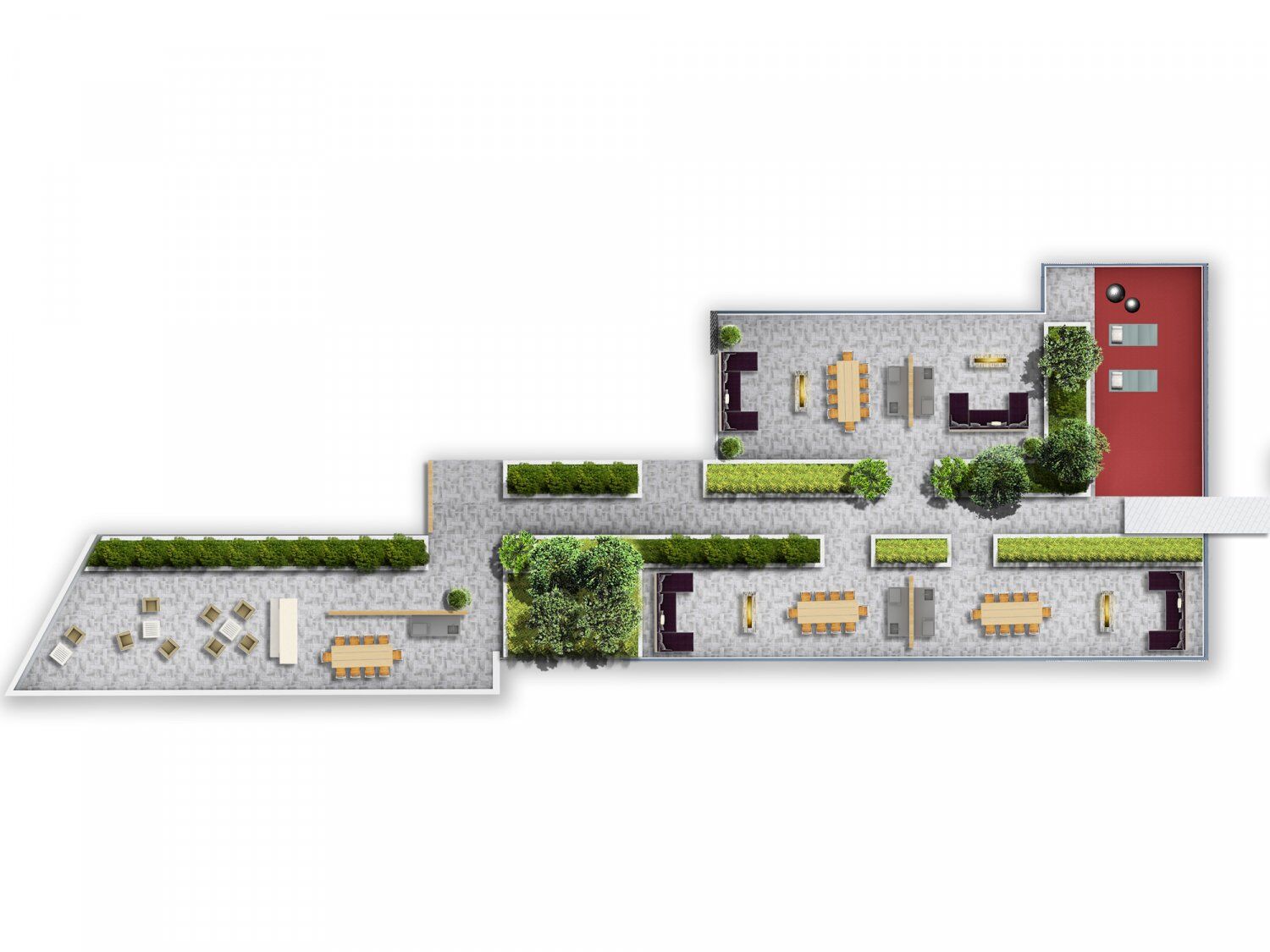 Floor Plan Rendering - Roof Top