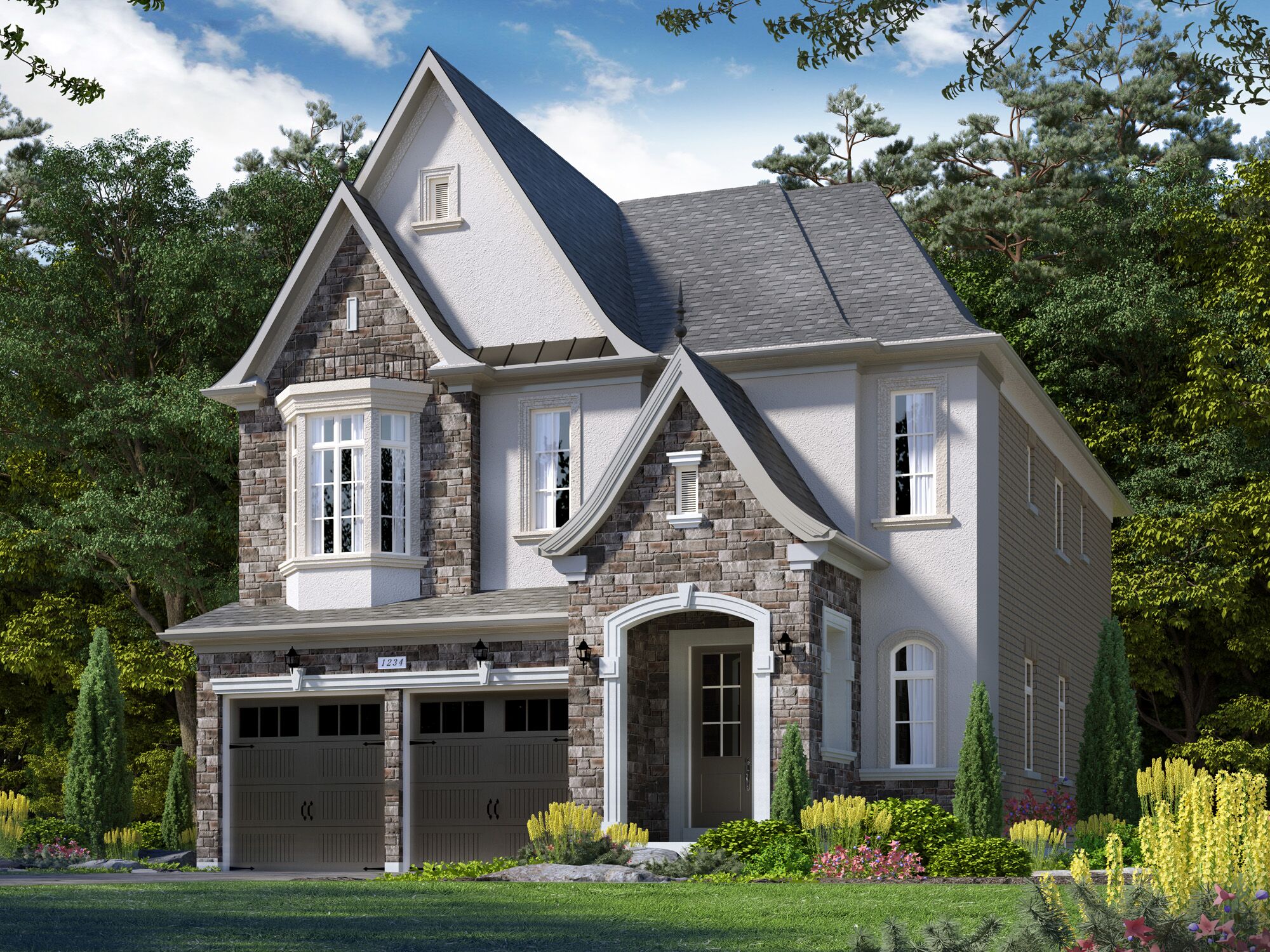 Exterior Rendering - Single Family House - Zancor King City Modern Single Family Home Exterior Rendering