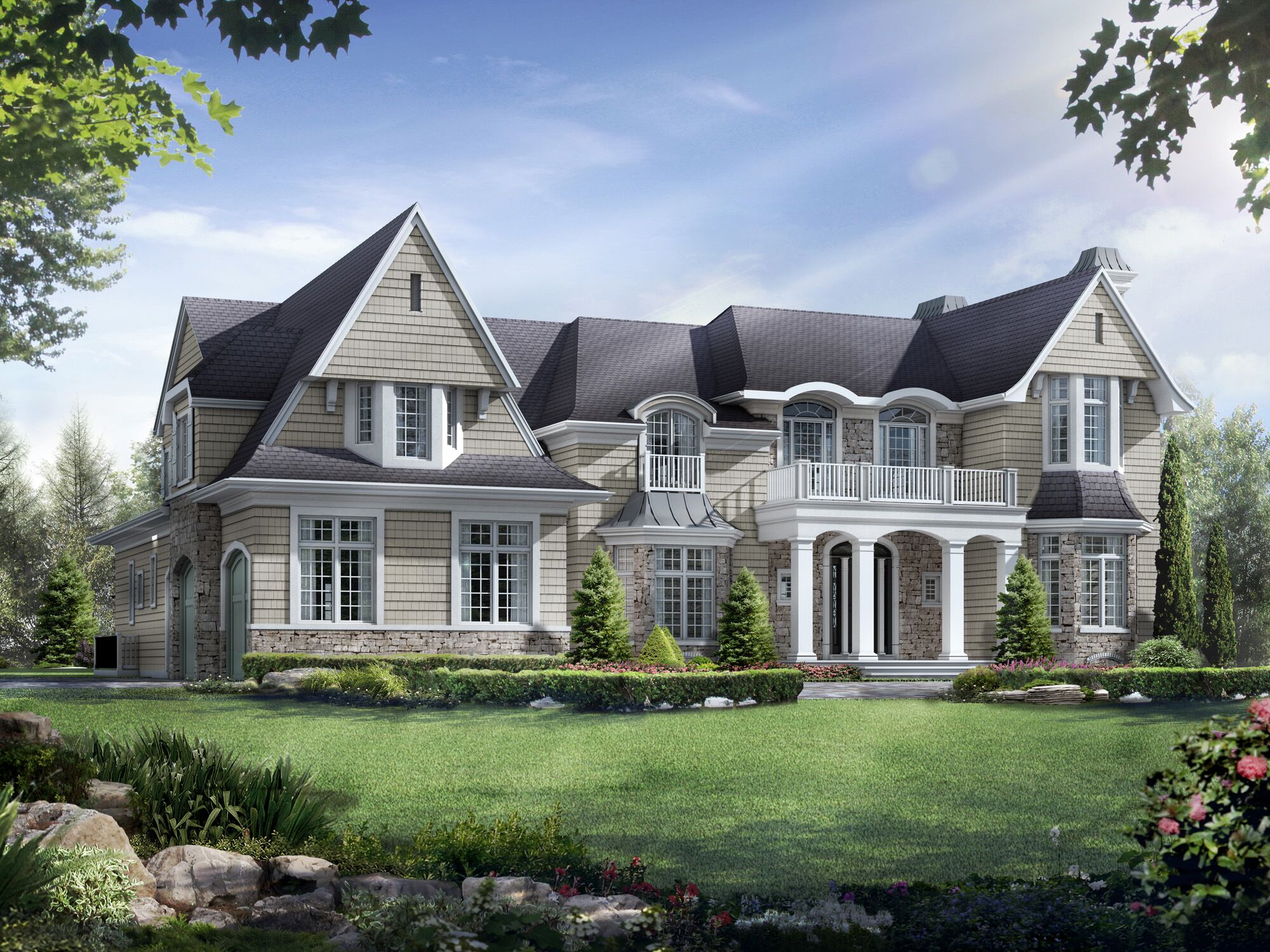 Exterior Rendering - Single Family House - 3D Rendering | Aareas Interactive