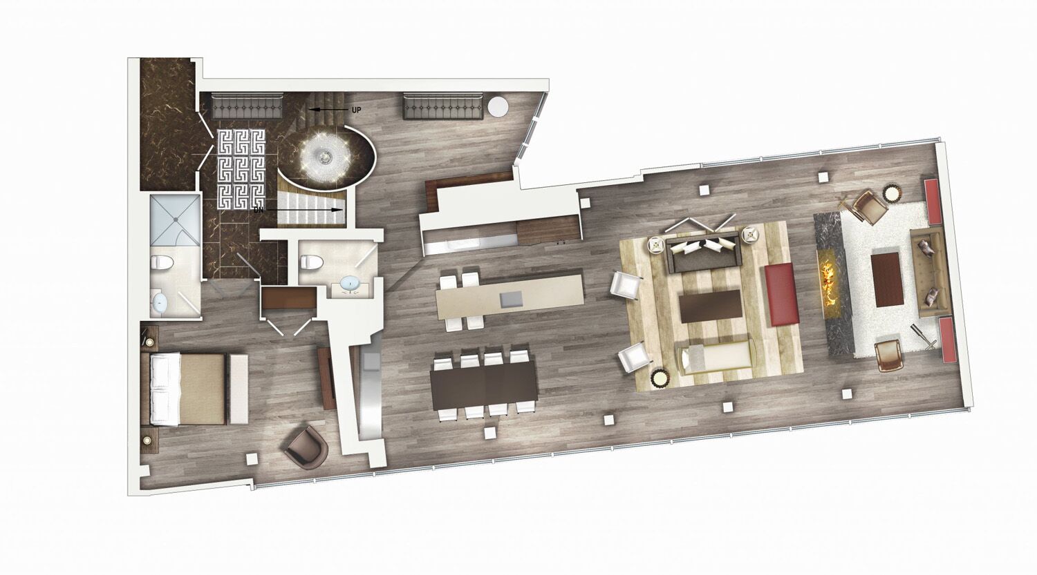 Floor Plan Rendering - Interior Layout