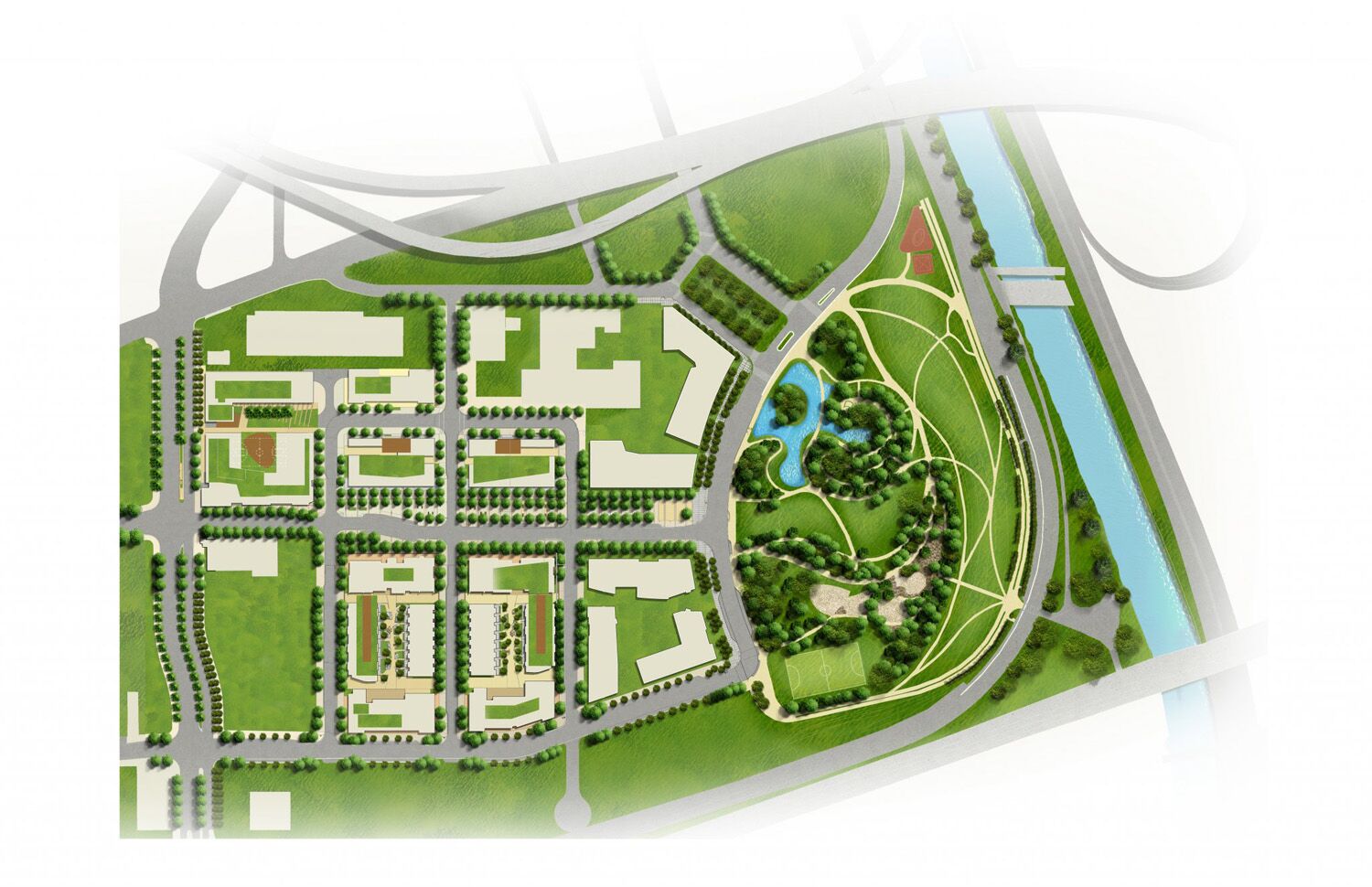 Site Plan Rendering - Landscaped