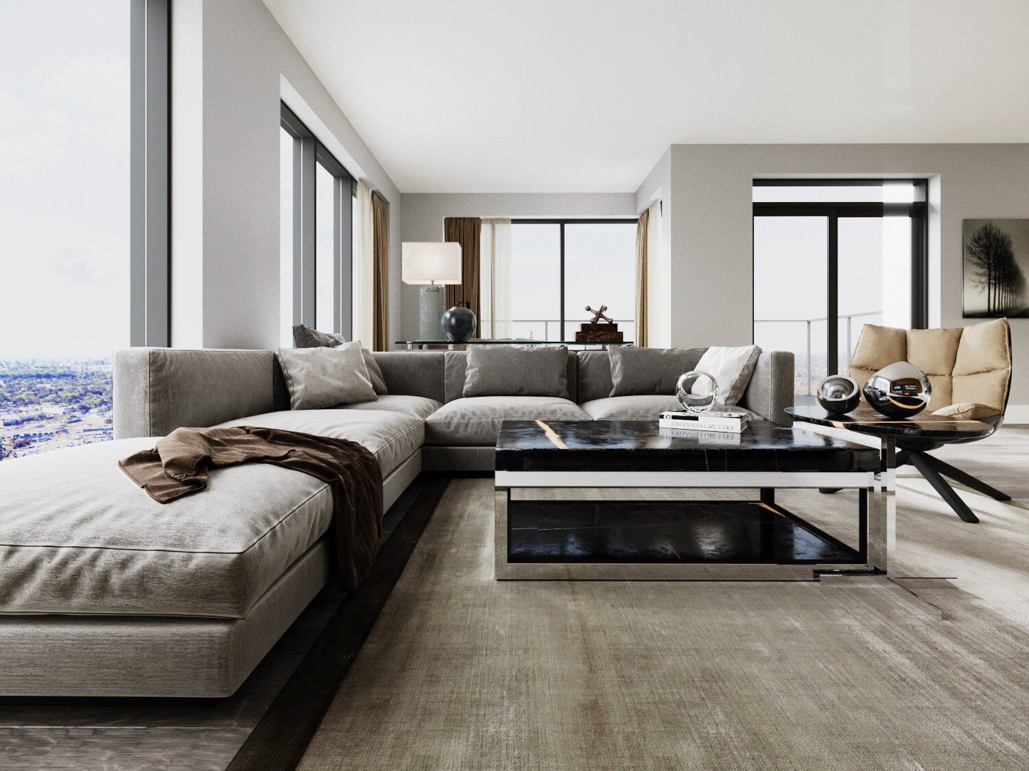 Interior Rendering - Condo Living Room