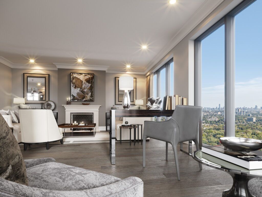 Interior Rendering - Penthouse Living Room