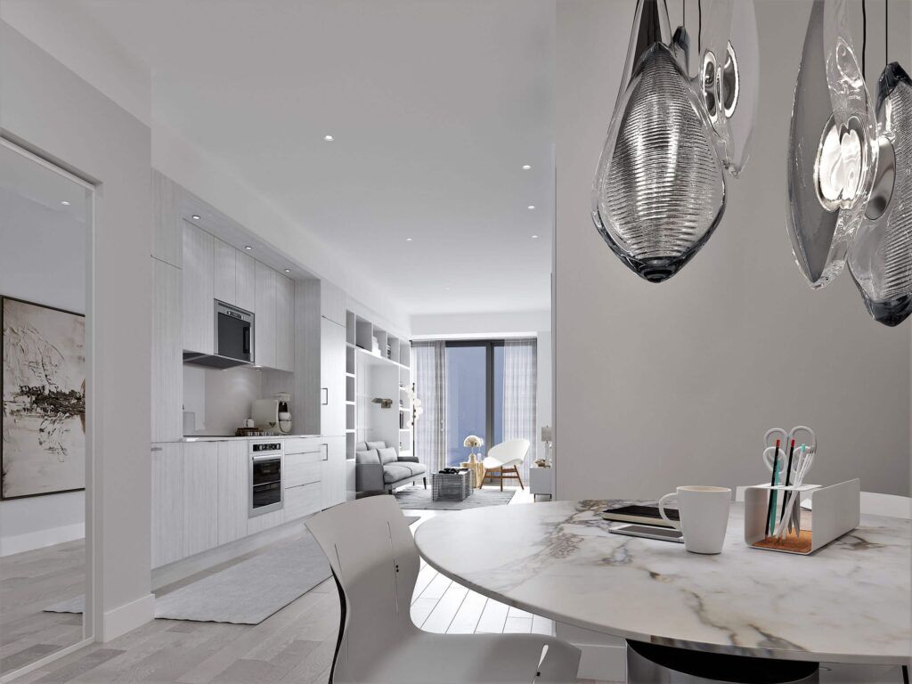 Interior Rendering - Modern Chic Dining Room