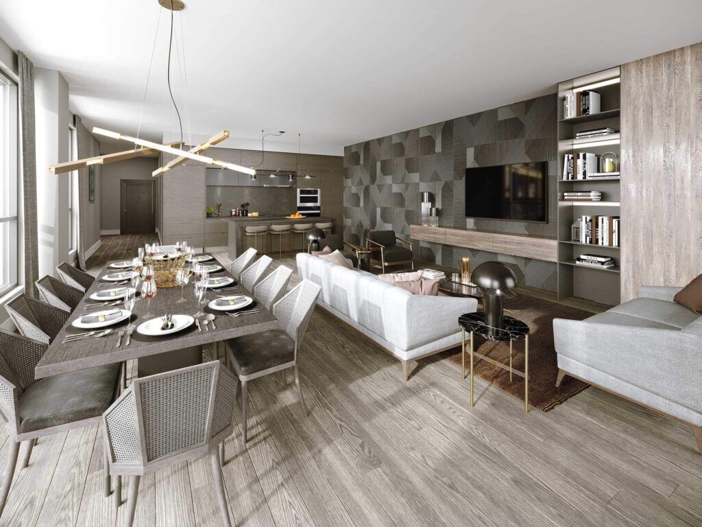 Interior Rendering -Modern Family Room