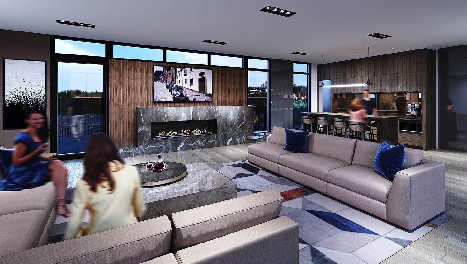 Interior Amenity Rendering - Lobby