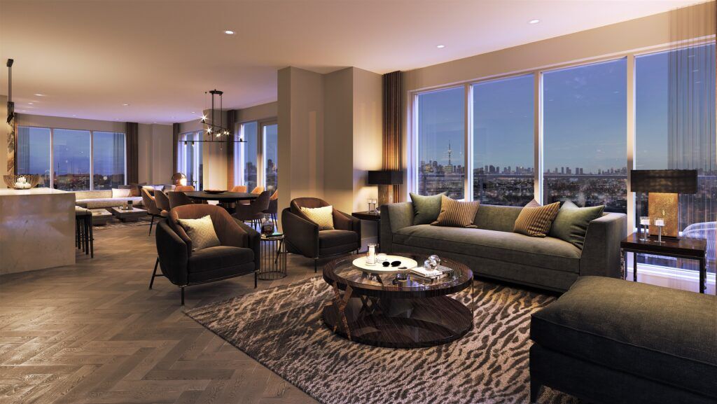 Living Room Rendering Night