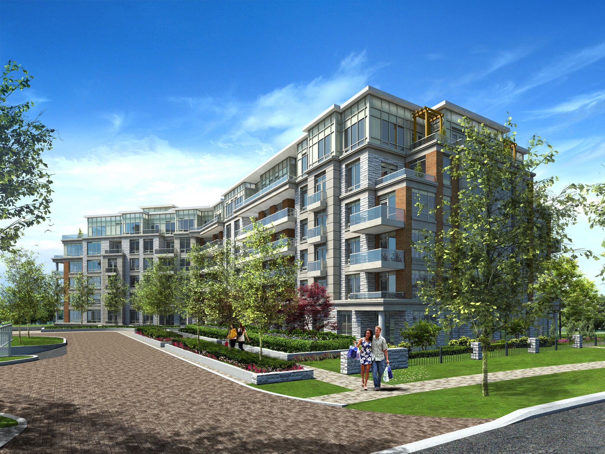 Exterior Rendering - Mid Rise Apartment