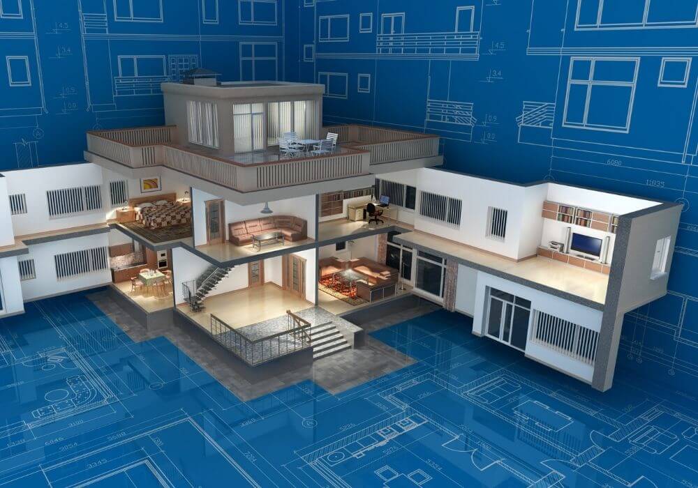 solutions_for_designers_and_architects_multiple_types_of_3d_rendering 3d architectural rendering on blue print
