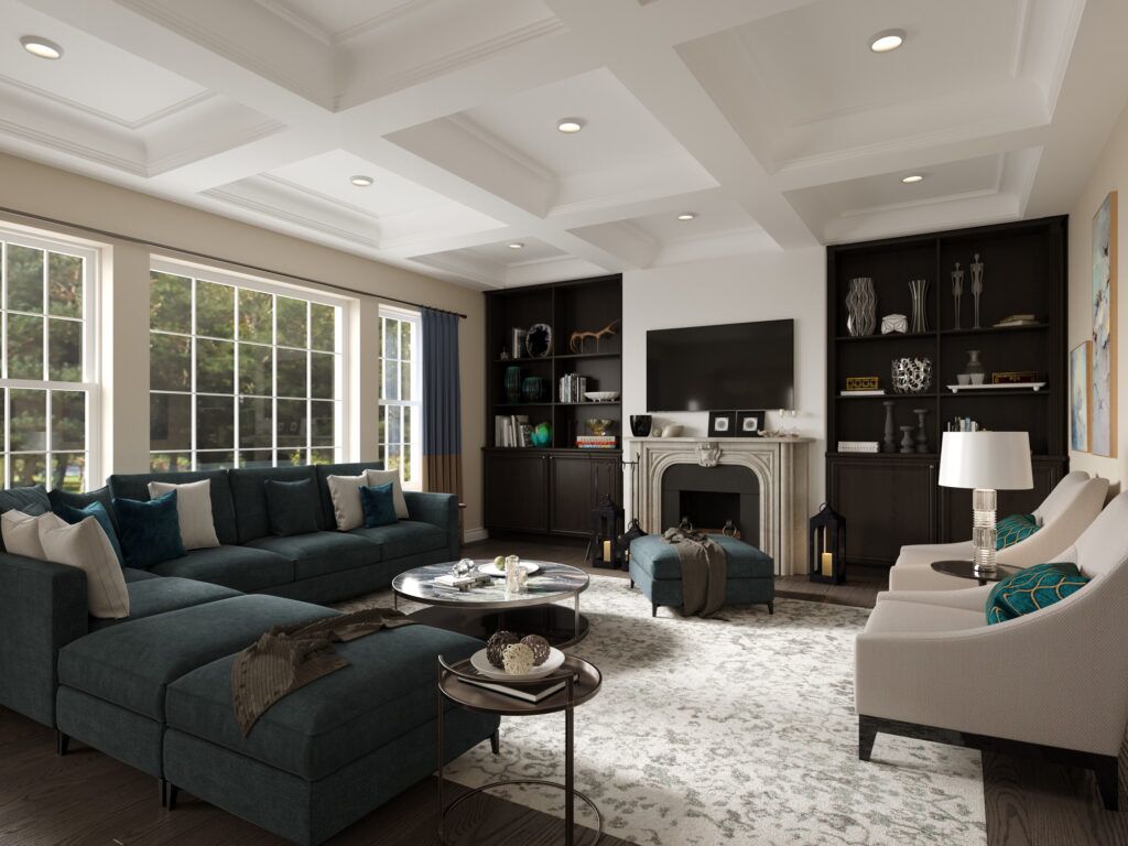 Interior Rendering - Living Room by Estridge Springmill