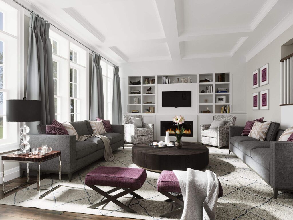Interior Rendering - Living Room - The Chase by Eden Oak