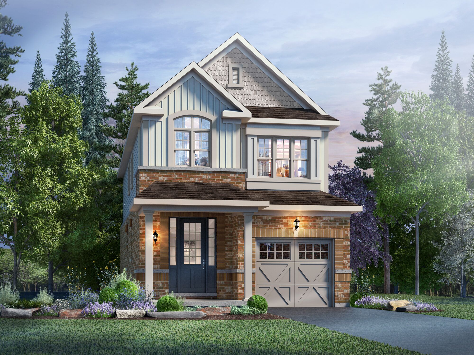 Exterior Rendering - Single Family House - Brookfield House Rendering | Aareas Interactive