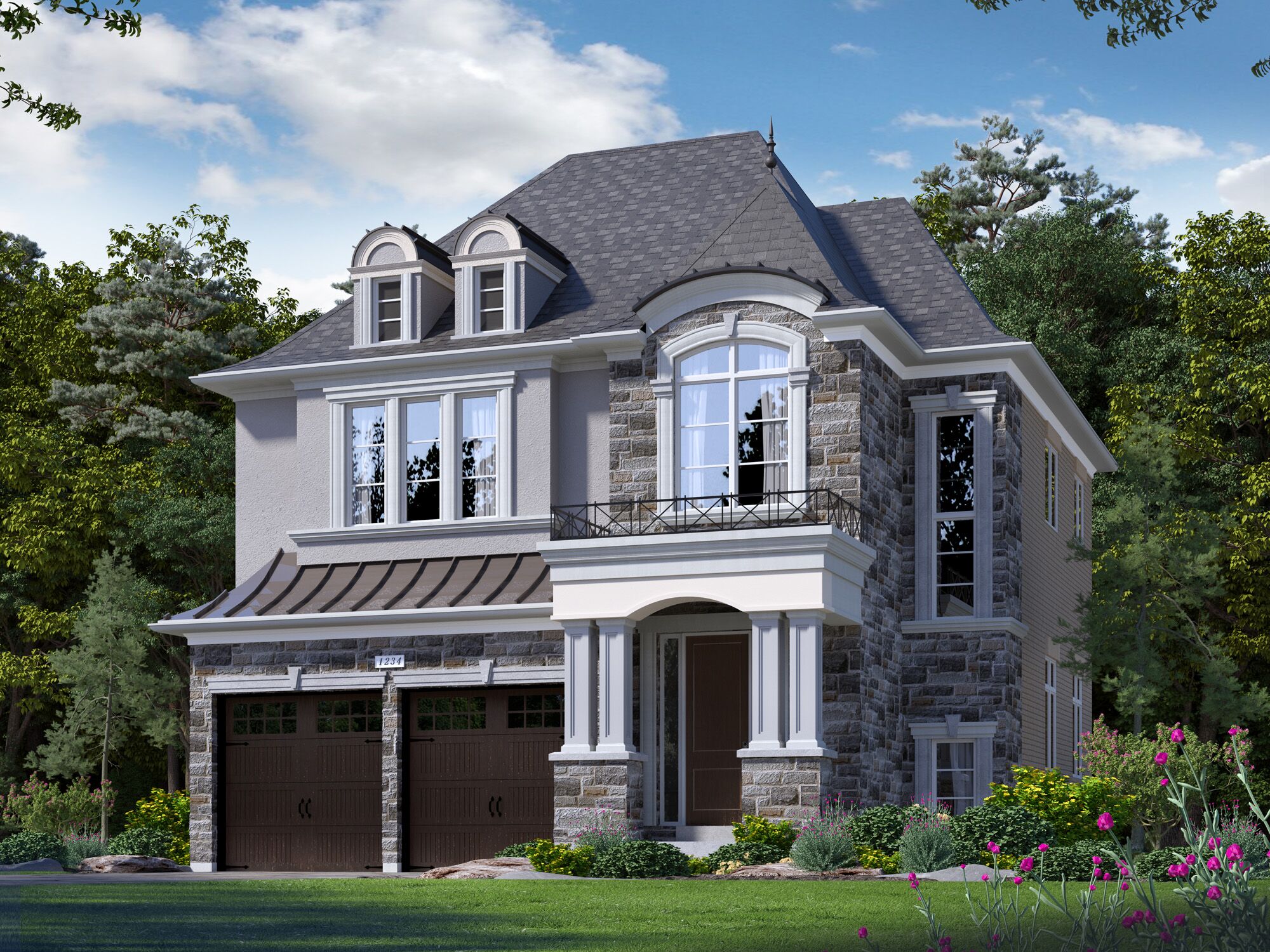 Exterior Rendering - Single Family House - Zancor King City Modern Single Family Home Exterior Rendering