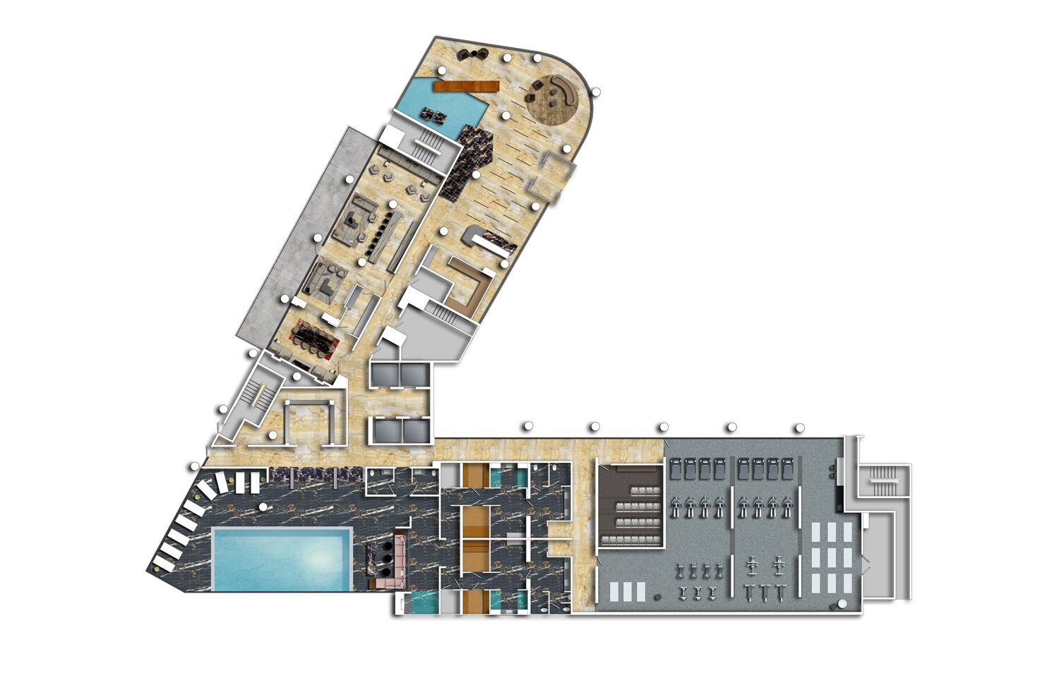 Floor Plan Rendering - High Rise Building