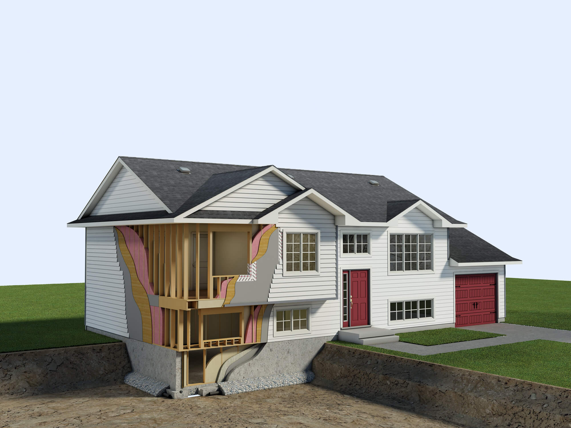 Exterior Rendering - Single Family House