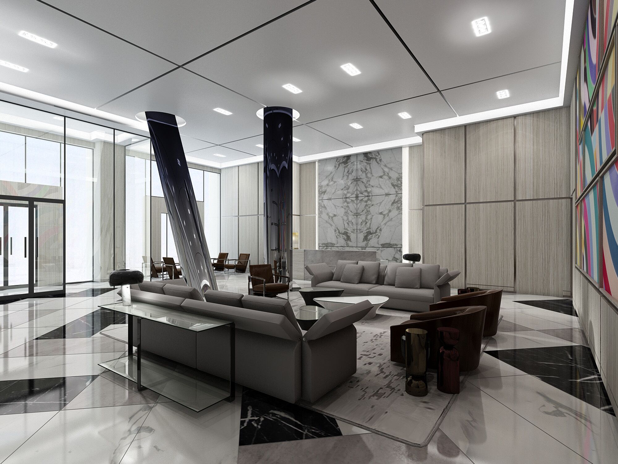 Interior Amenity Rendering - Condo Lobby