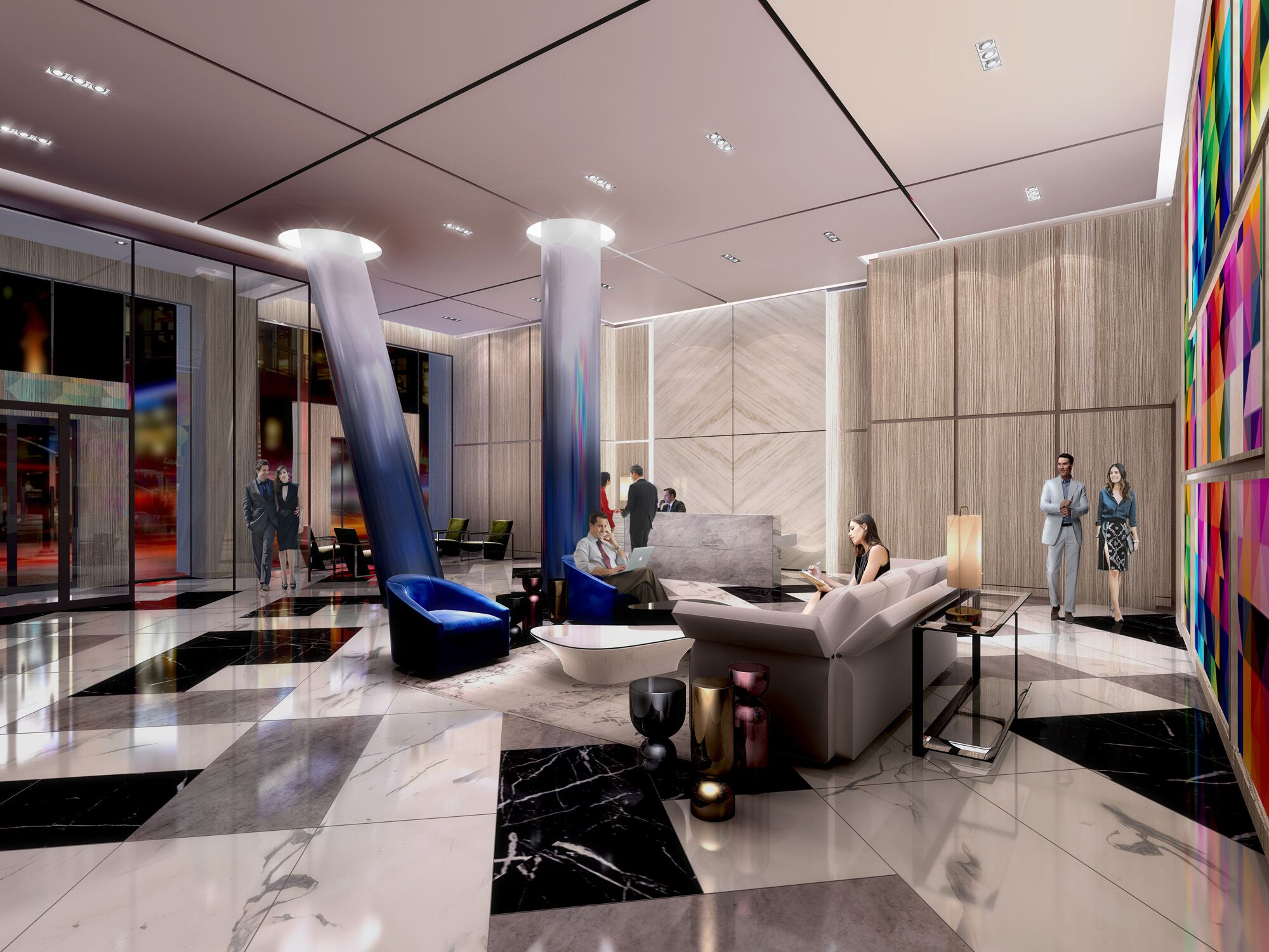 Interior Amenity Rendering - Lobby