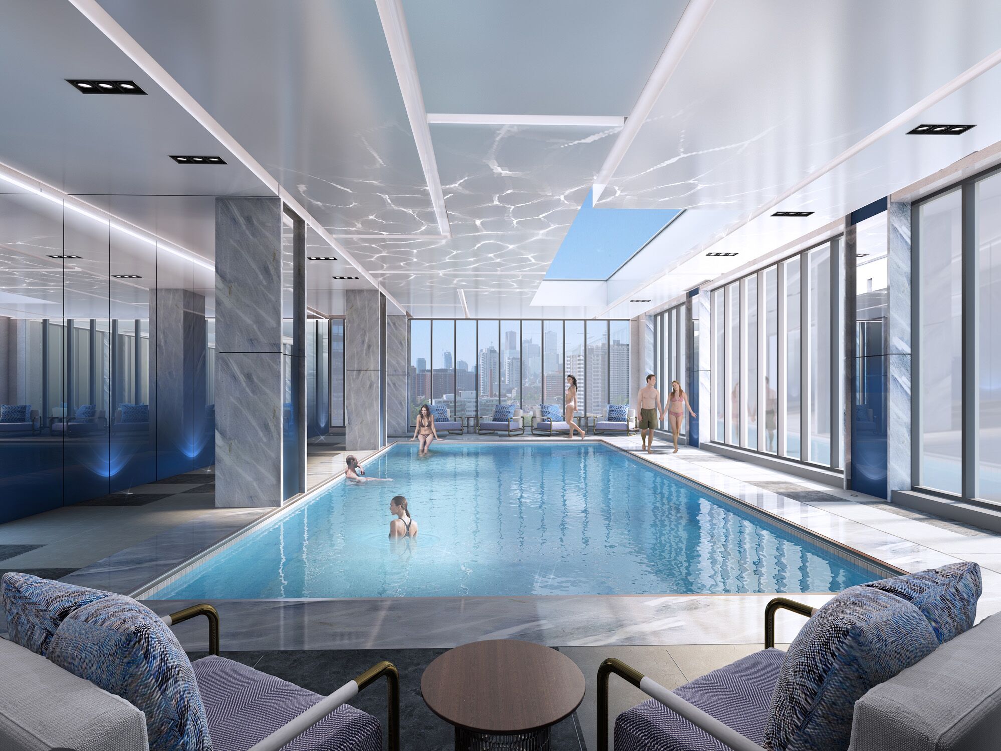 Interior Amenity Rendering - Indoor Pool