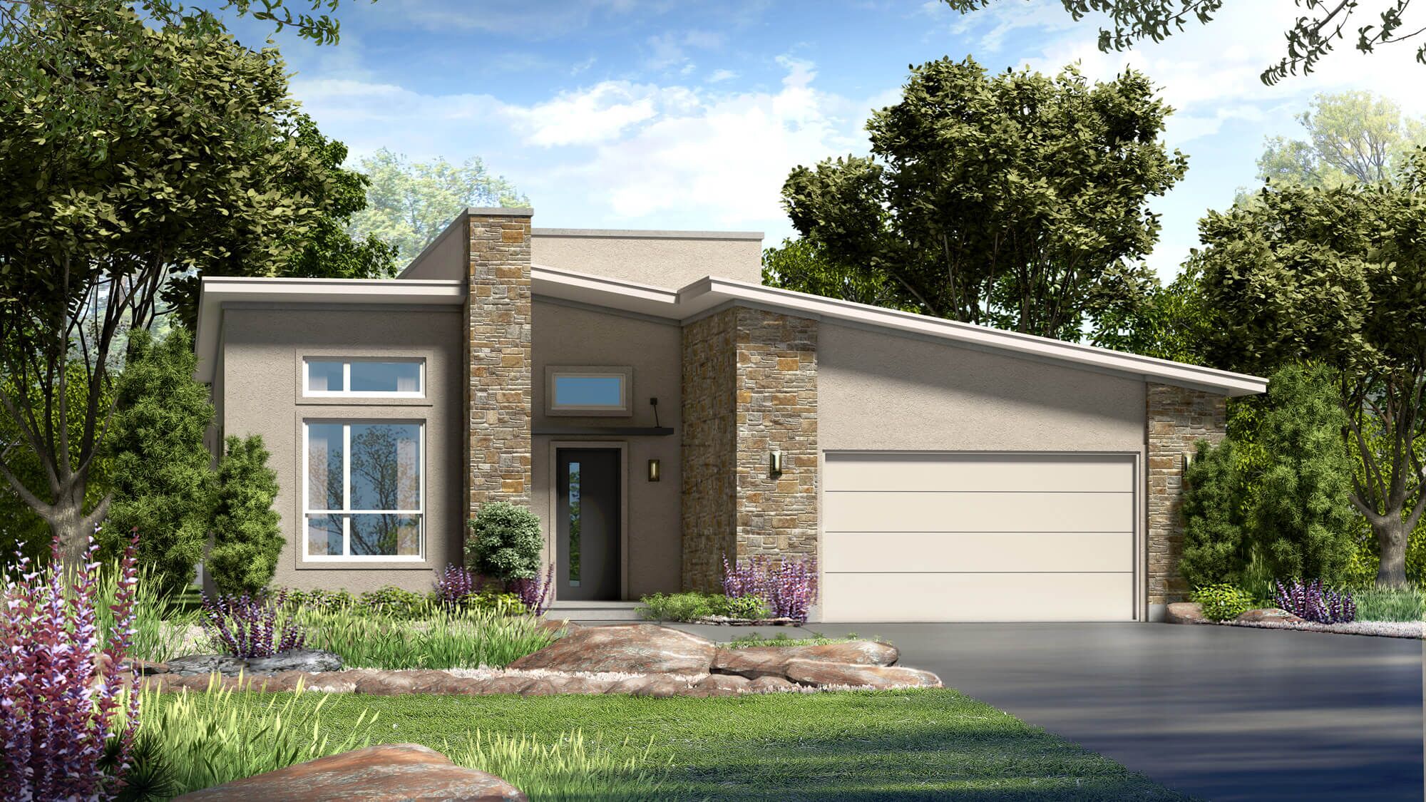 Exterior Rendering - Single Family House