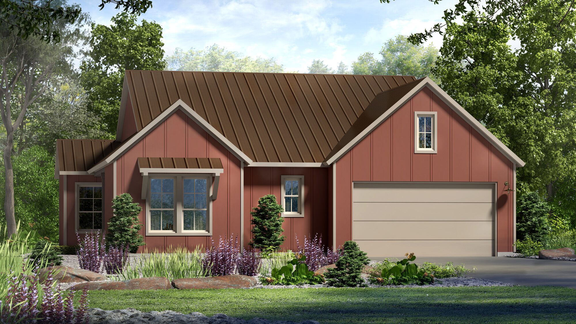 Exterior Rendering - Single Family House - Wellesley Regent