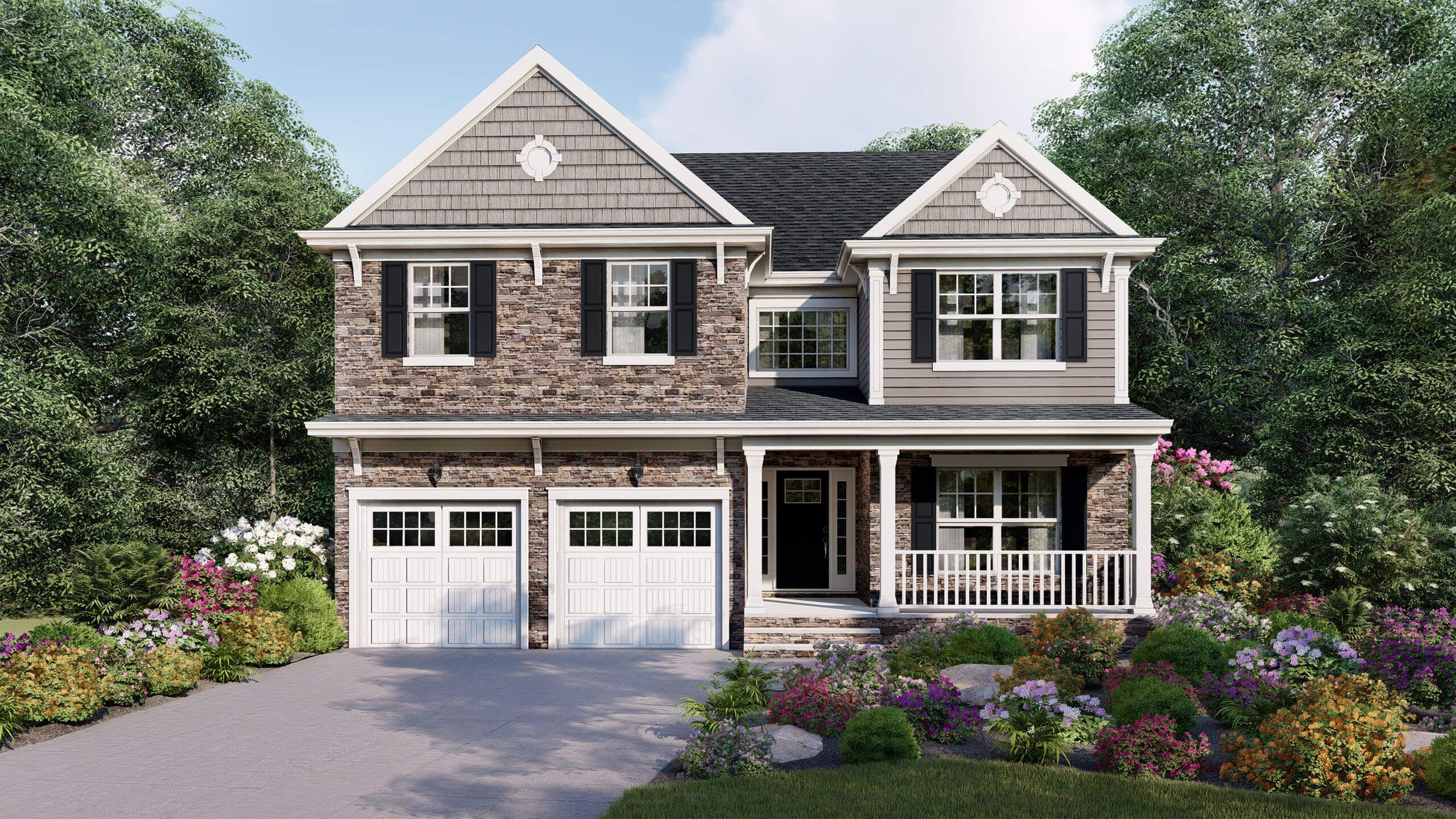 Exterior Rendering - Single Family House