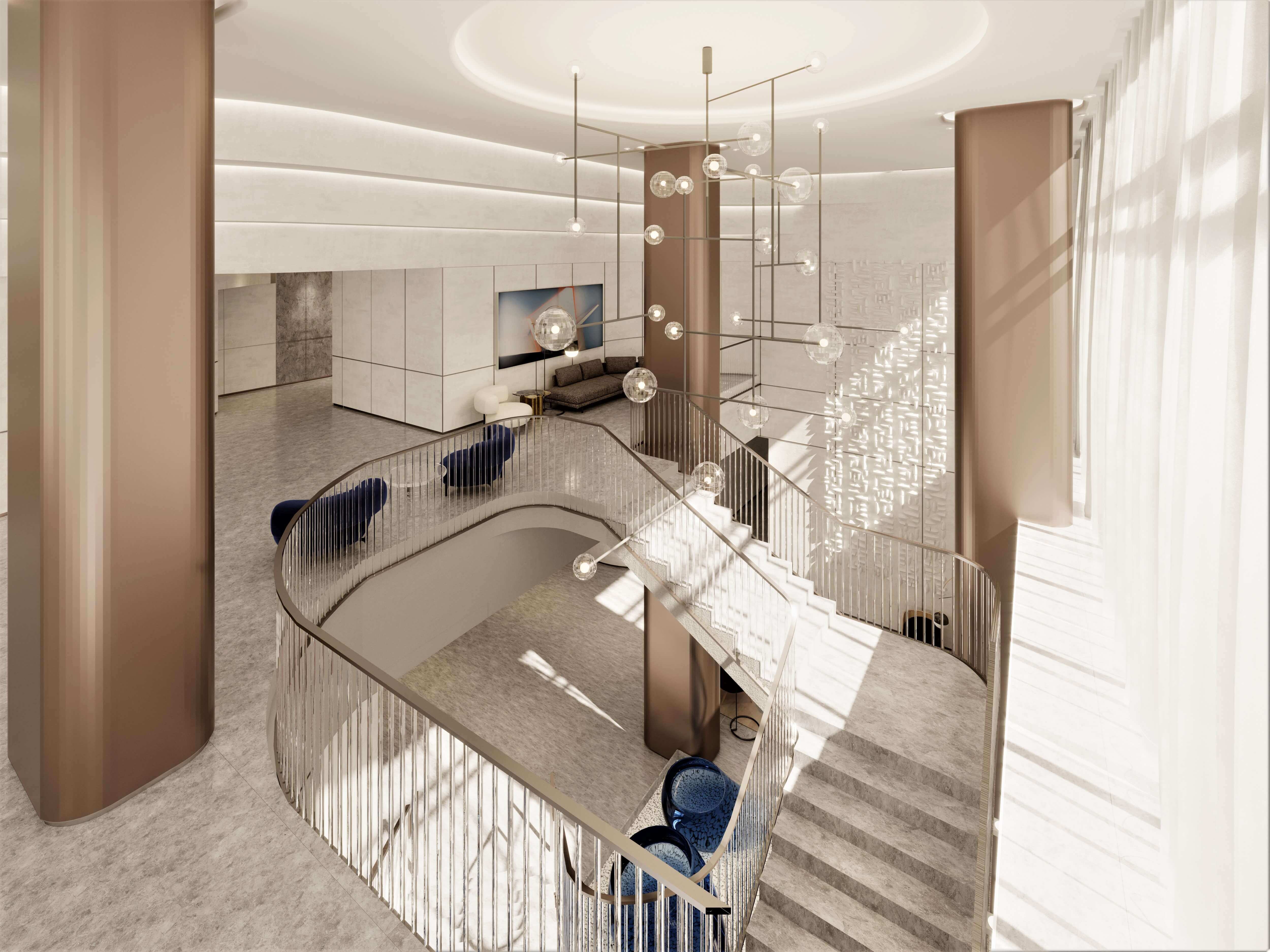 Interior Amenity Rendering - Lobby