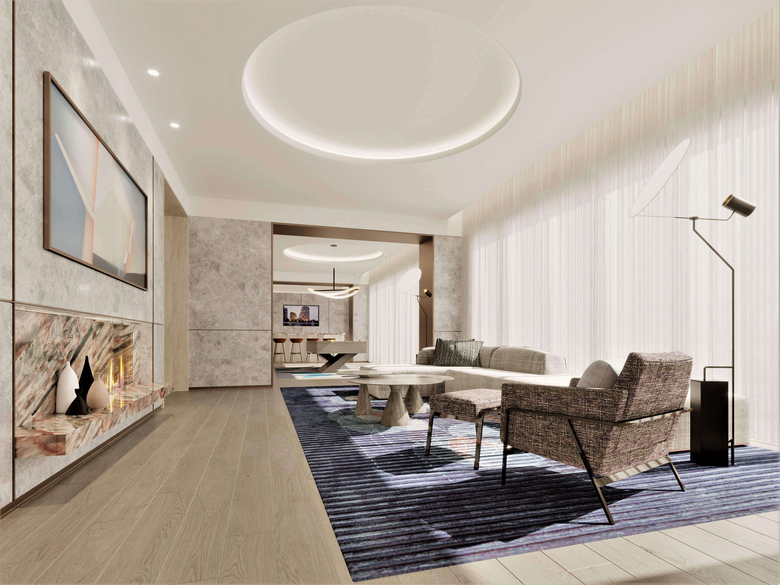 Interior Amenity Rendering - Lounge