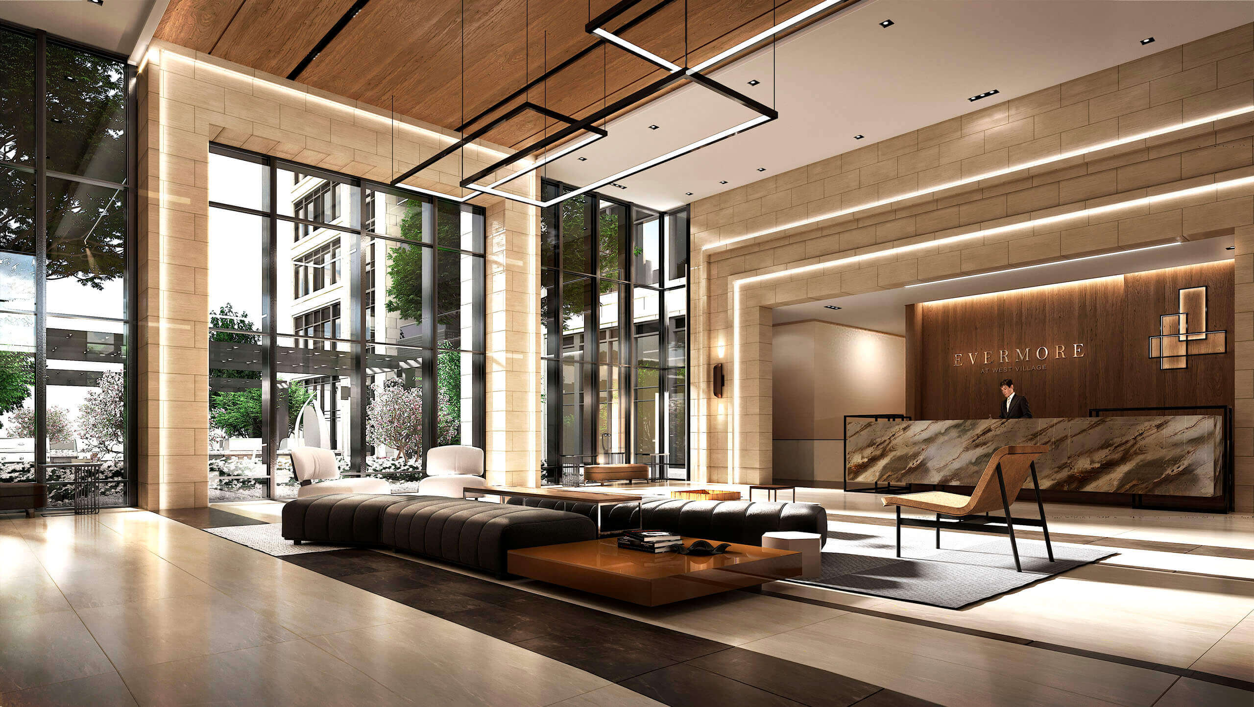 Interior Amenity Rendering - Lobby