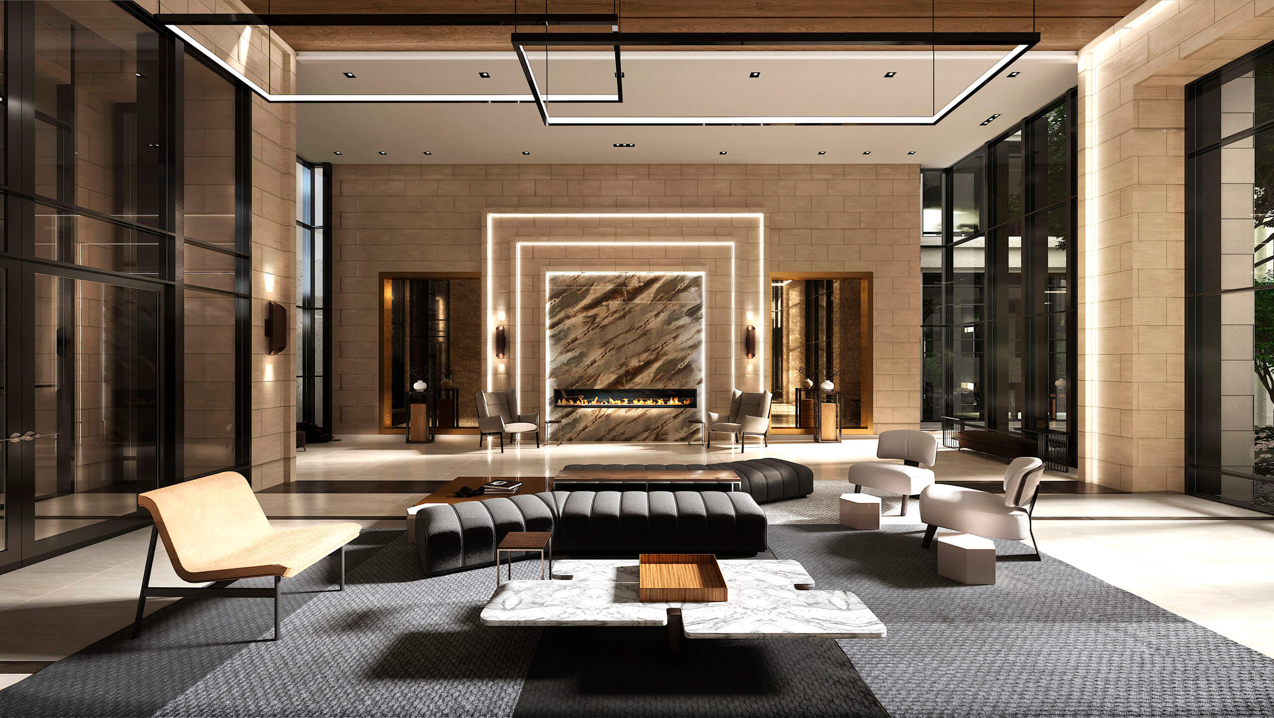 Interior Amenity Rendering - Lobby