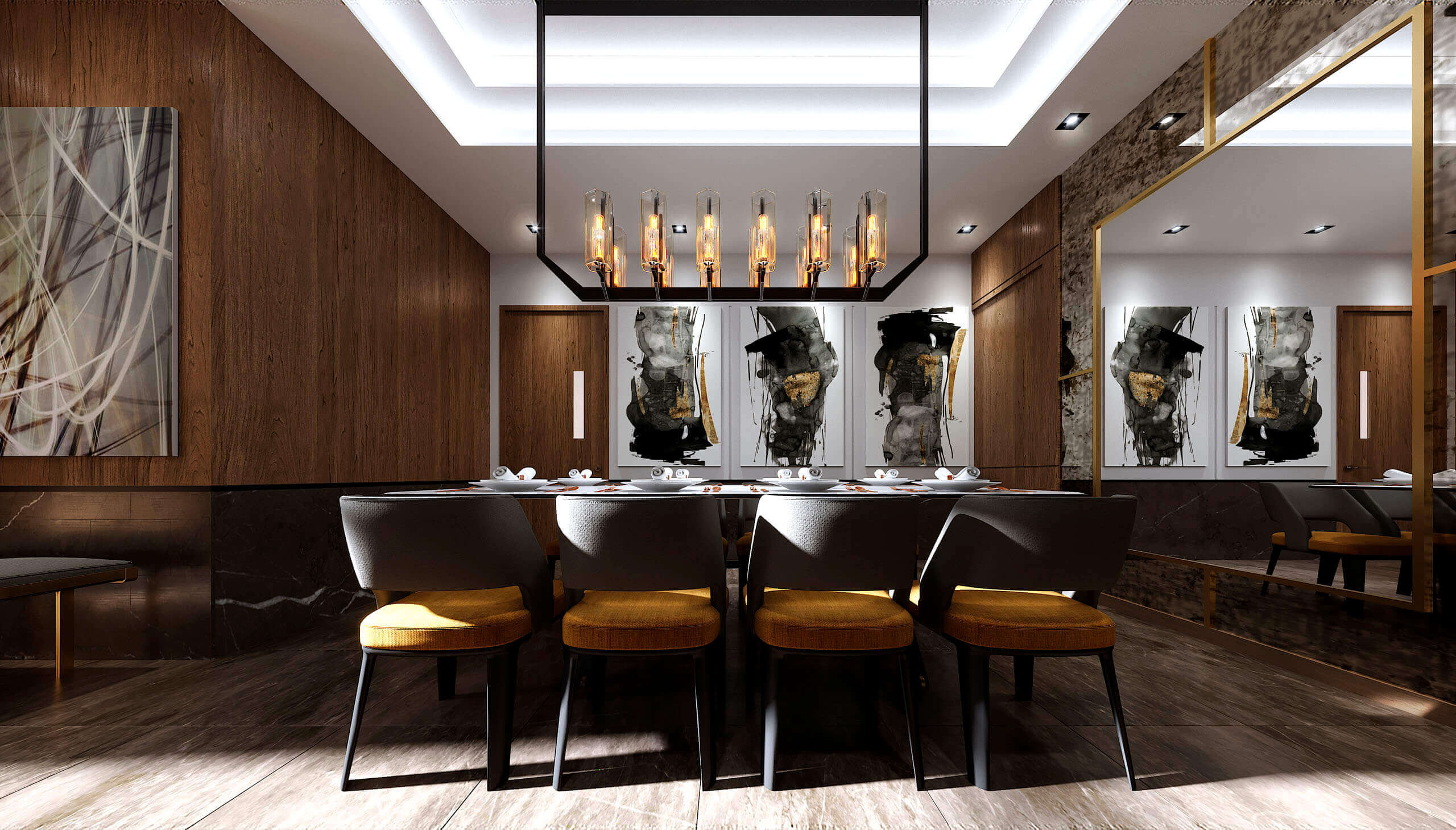 Interior Amenity Rendering - Party Room