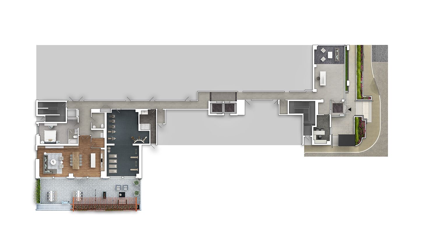 Floor Plan Rendering - Ground Floor