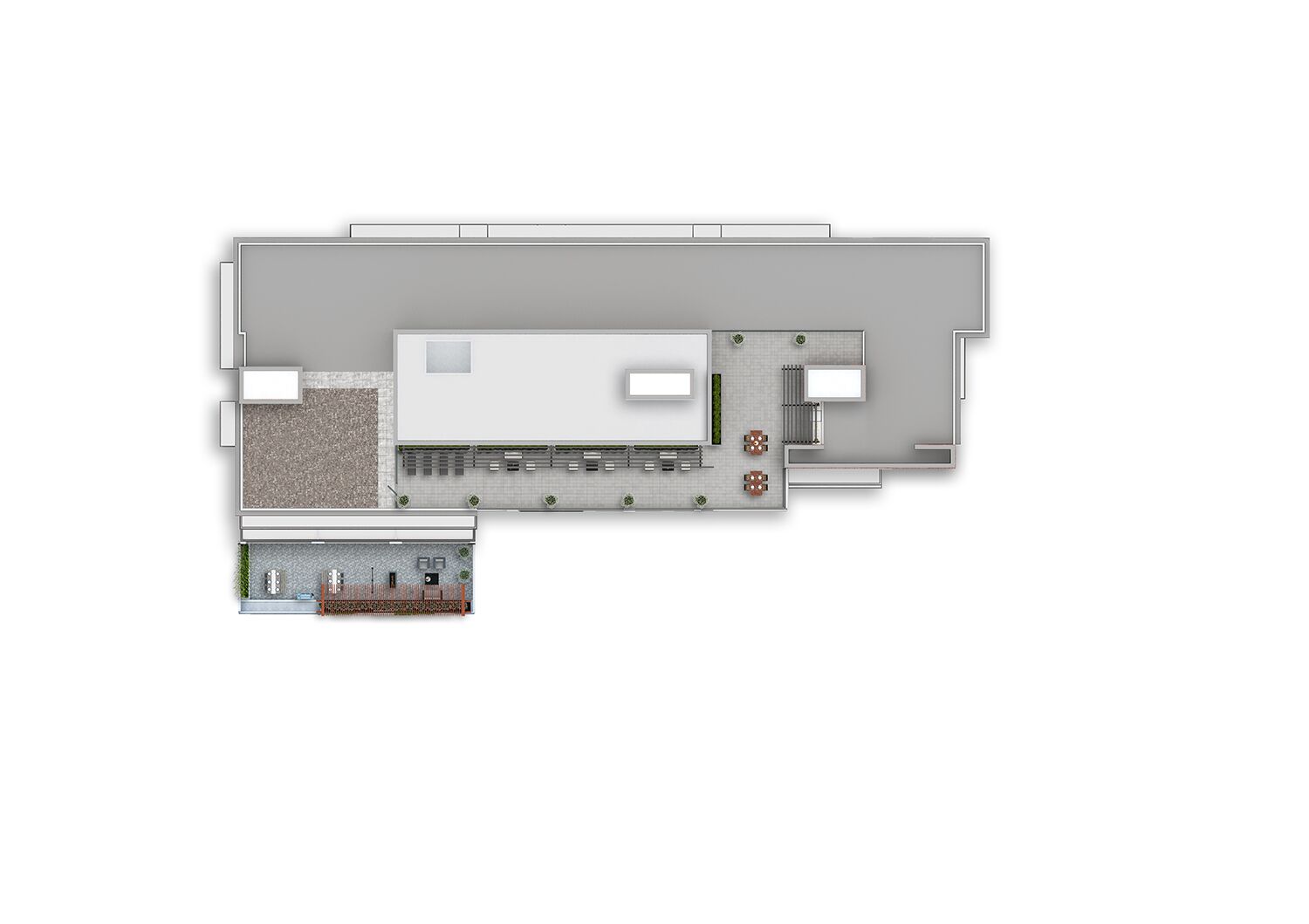 Floor Plan Rendering - Roof Top