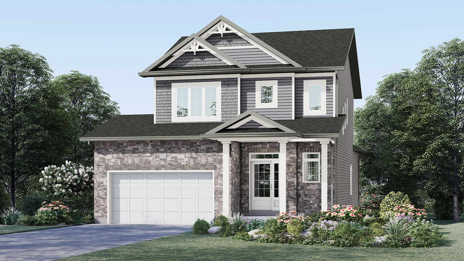 Exterior Rendering - Single Family House - Clayton