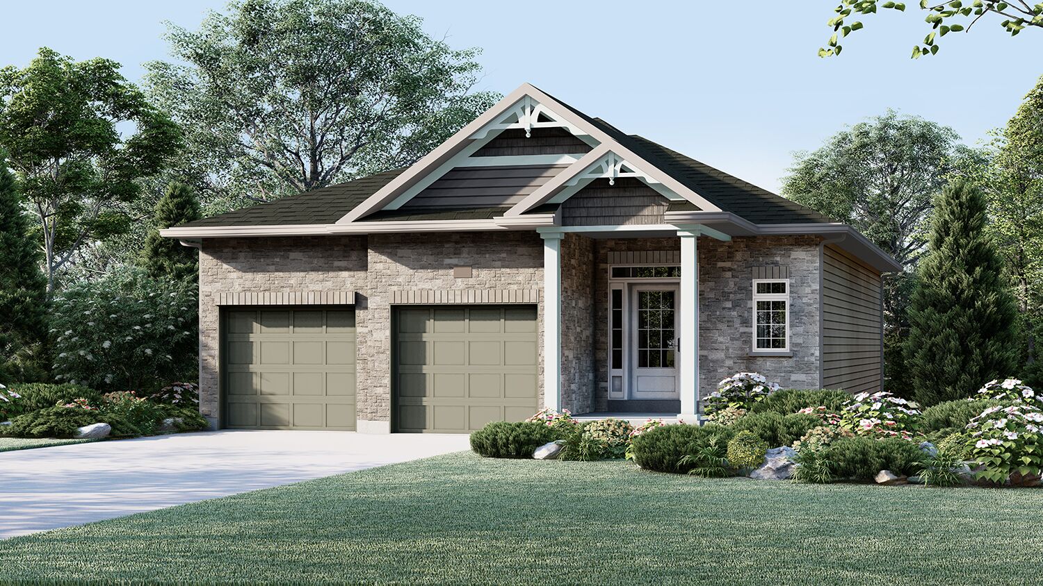 Exterior Rendering - Single Family House - Cobbleston