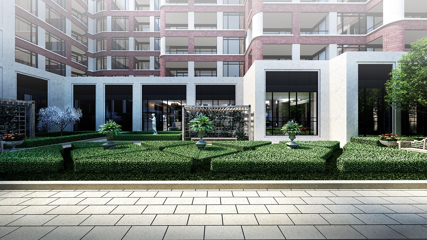 Exterior Amenity Rendering - Courtyard