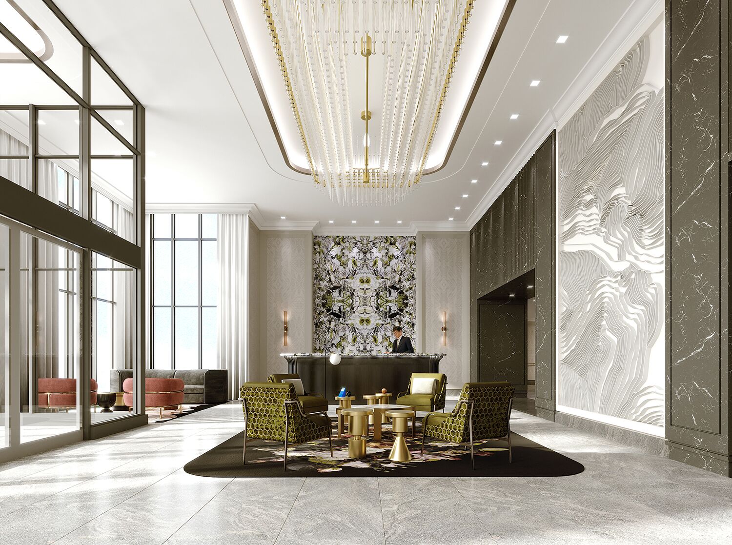 Interior Amenity Rendering - Lobby