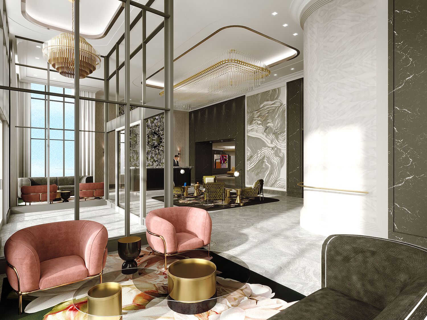 Interior Amenity Rendering - Lobby