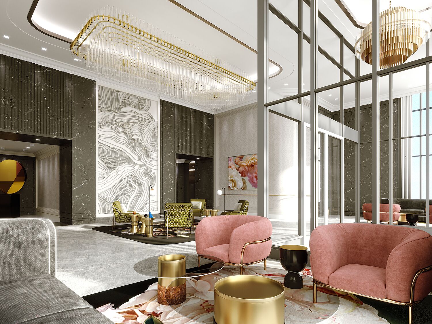 Interior Amenity Rendering - Lobby