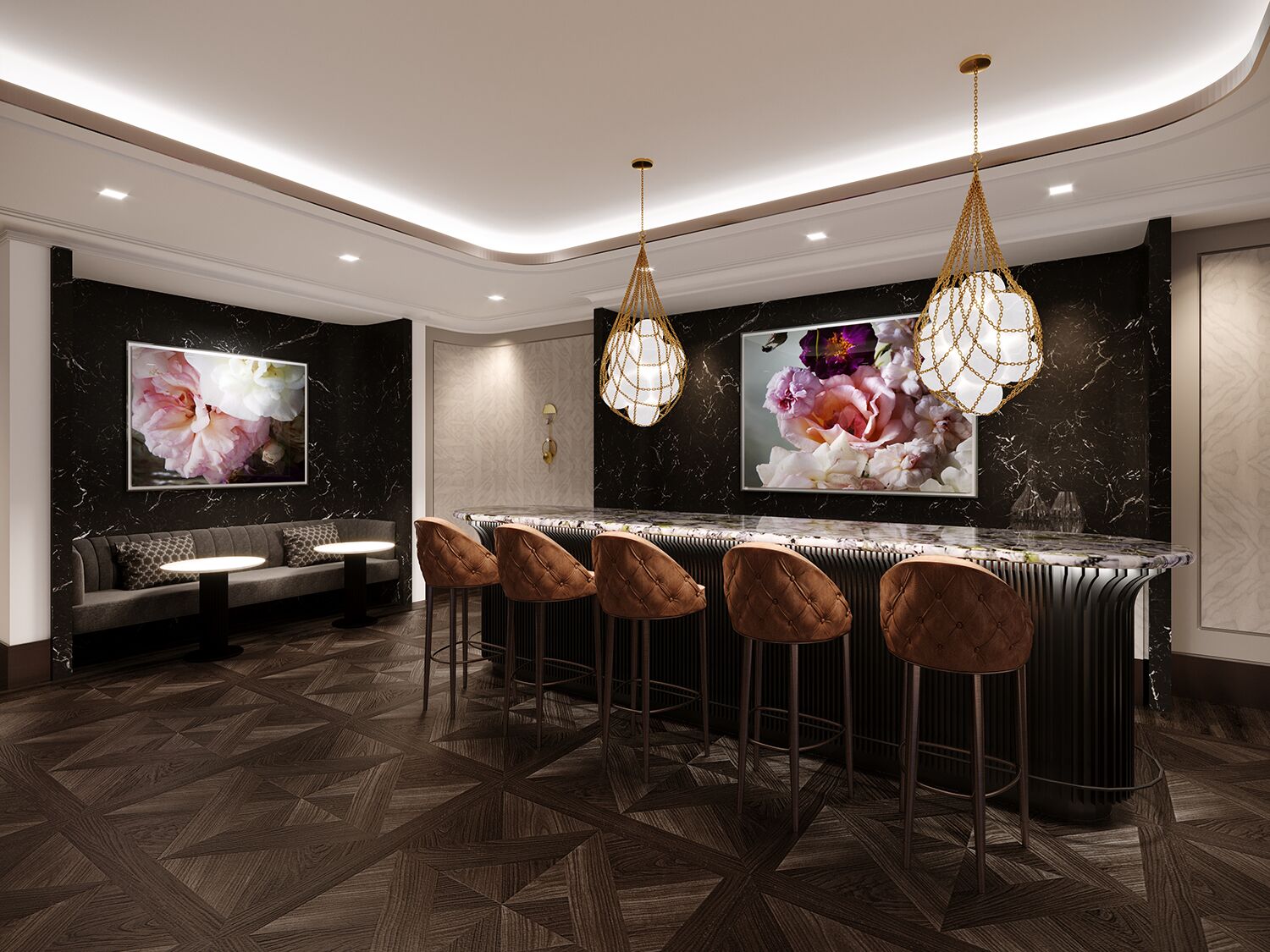 Interior Amenity Rendering - Party Bar