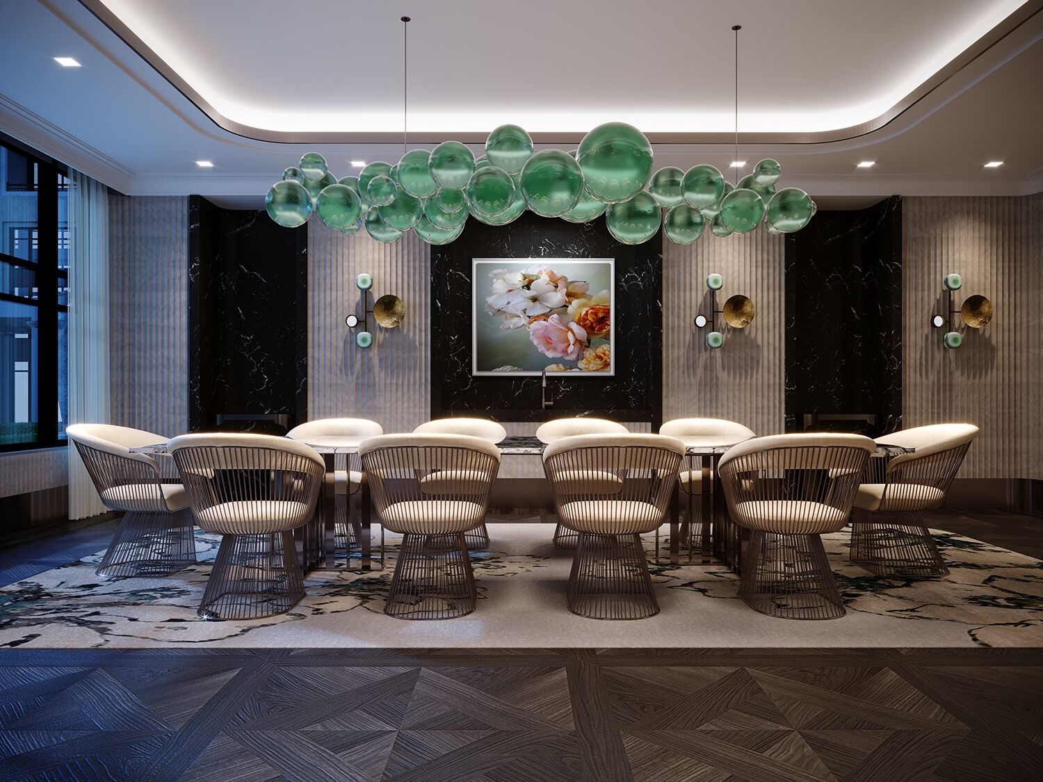 Interior Amenity Rendering - Party Dinning