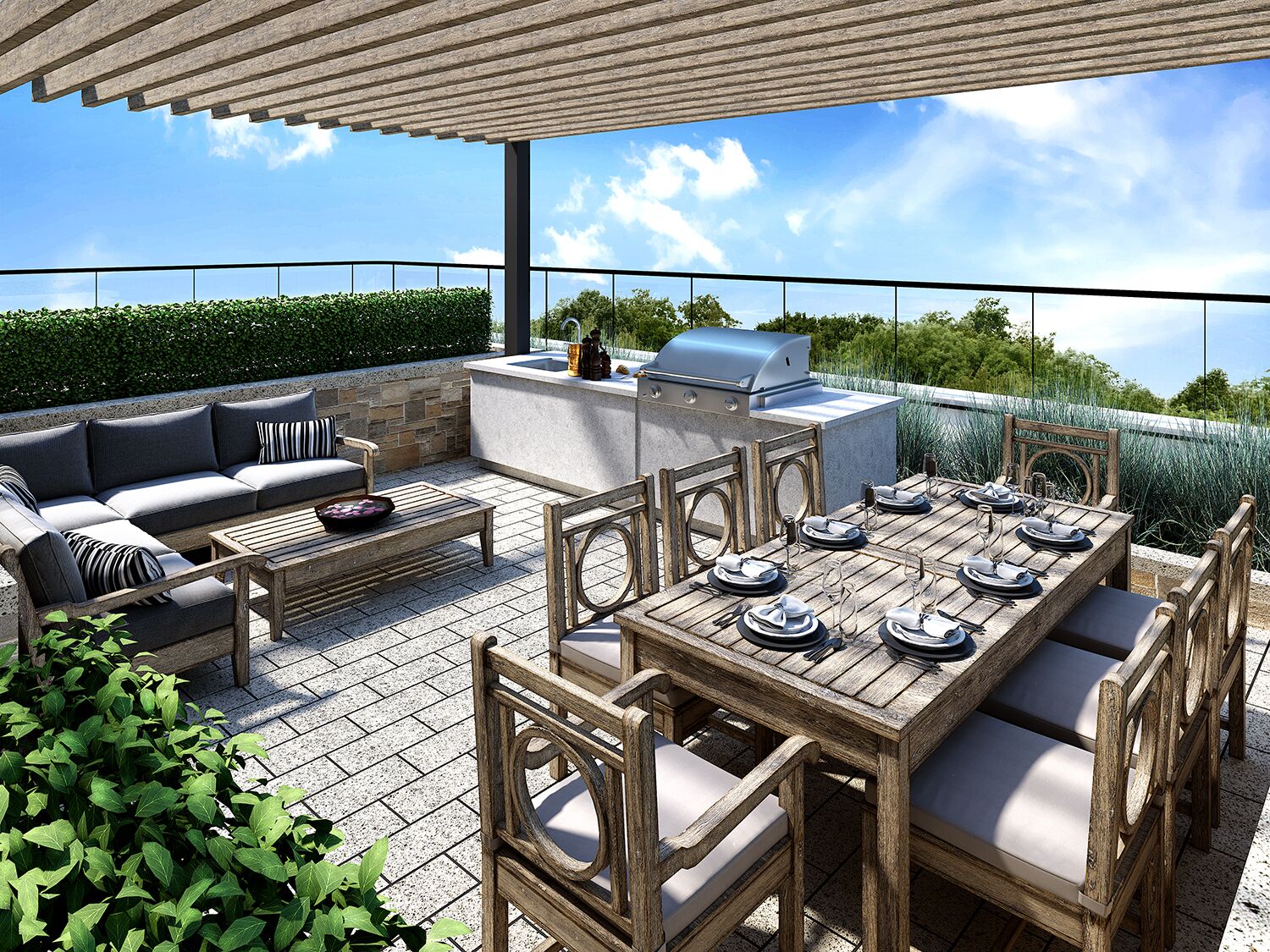 Exterior Amenity Rendering - Roof Top