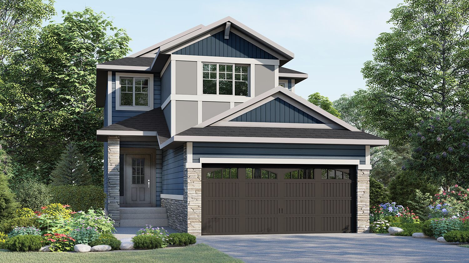 Exterior Rendering - Single Family House - Solana