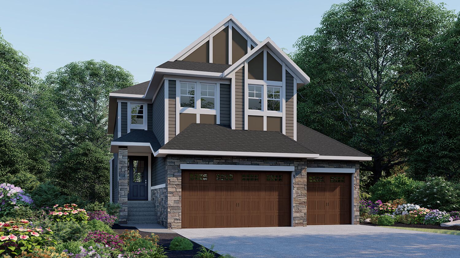 Exterior Rendering - Single Family House - Windridge